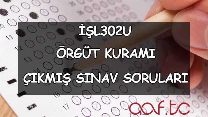 İŞL302U Örgüt Kuramı Çıkmış Sınav Soruları