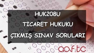 Ticaret Hukuku Çıkmış Sınav Soruları