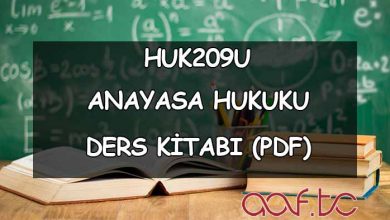 Anayasa Hukuku ( HUK209U ) Ders Kitabı (PDF)